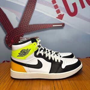 Nike Air Jordan 1 High Golf Shoes White Black Volt Gold Mens Size 10 NEW